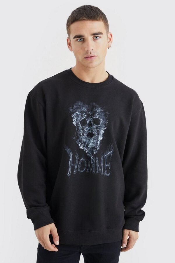 HOMME SMOKE SKULL SWEATSHIRT