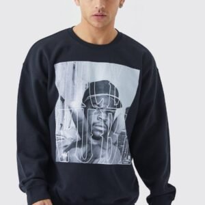 ICE CUBE PRINT GRAPHIC SWEATSHIRT