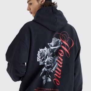 OVERSIZED HOMME FLOWER HOODIE