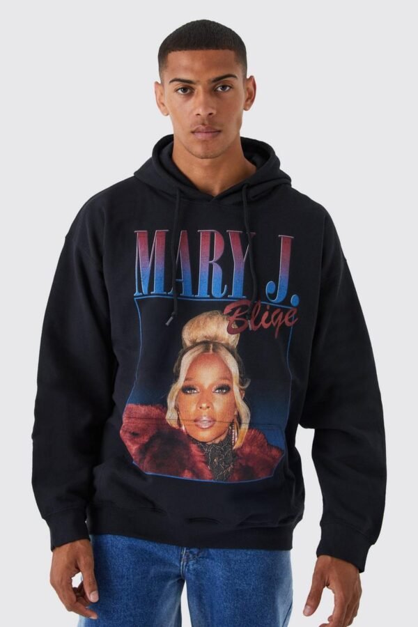 OVERSIZED MARY J BLIGE LICENSE HOODIE